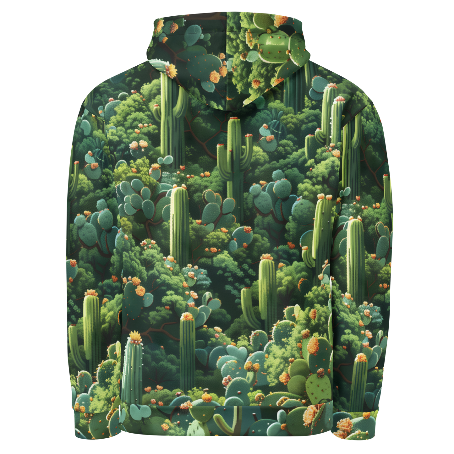 Cactus World Unisex Hoodie - Psychedelic All Over Print