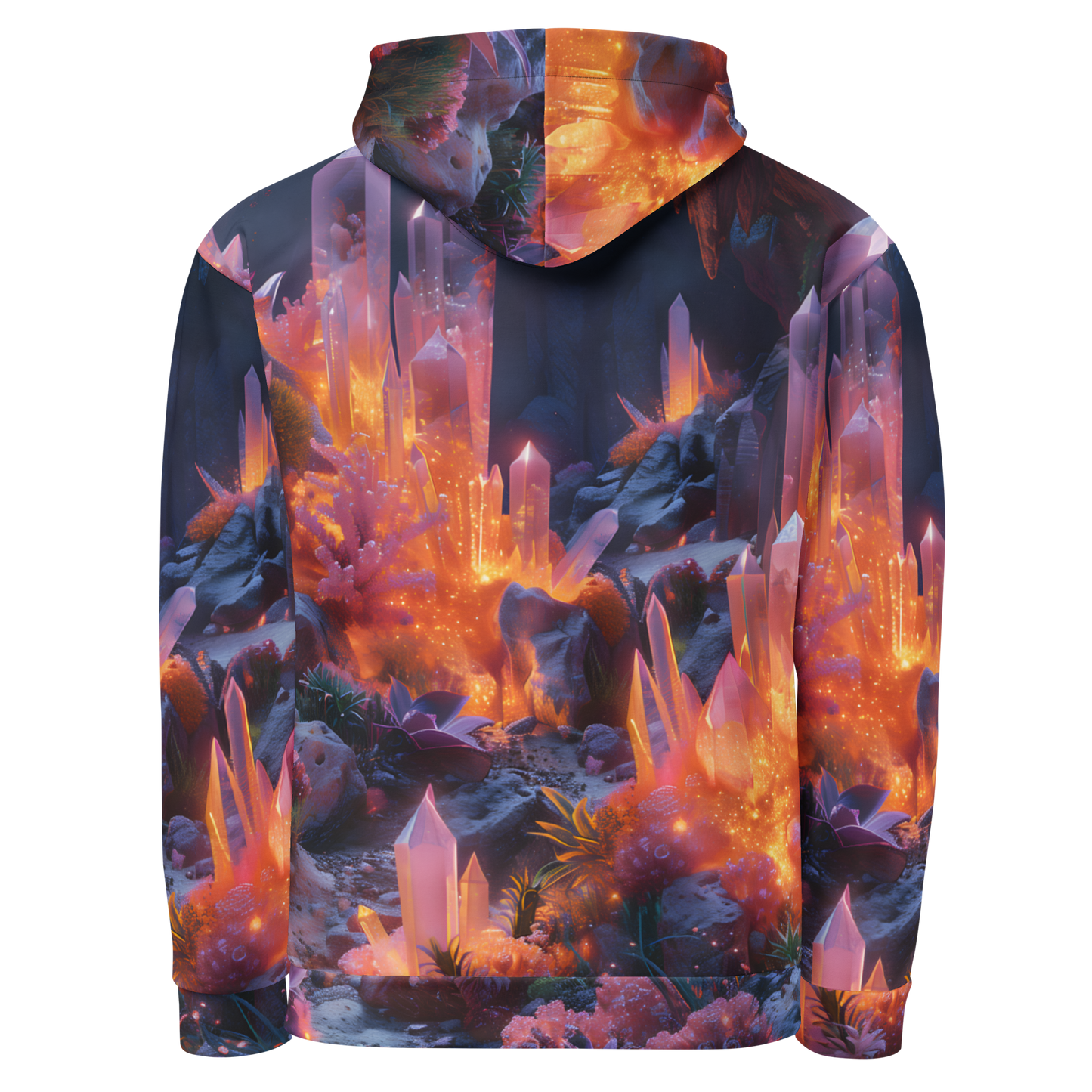 Crystal Cave Unisex Hoodie - Psychedelic All Over Print