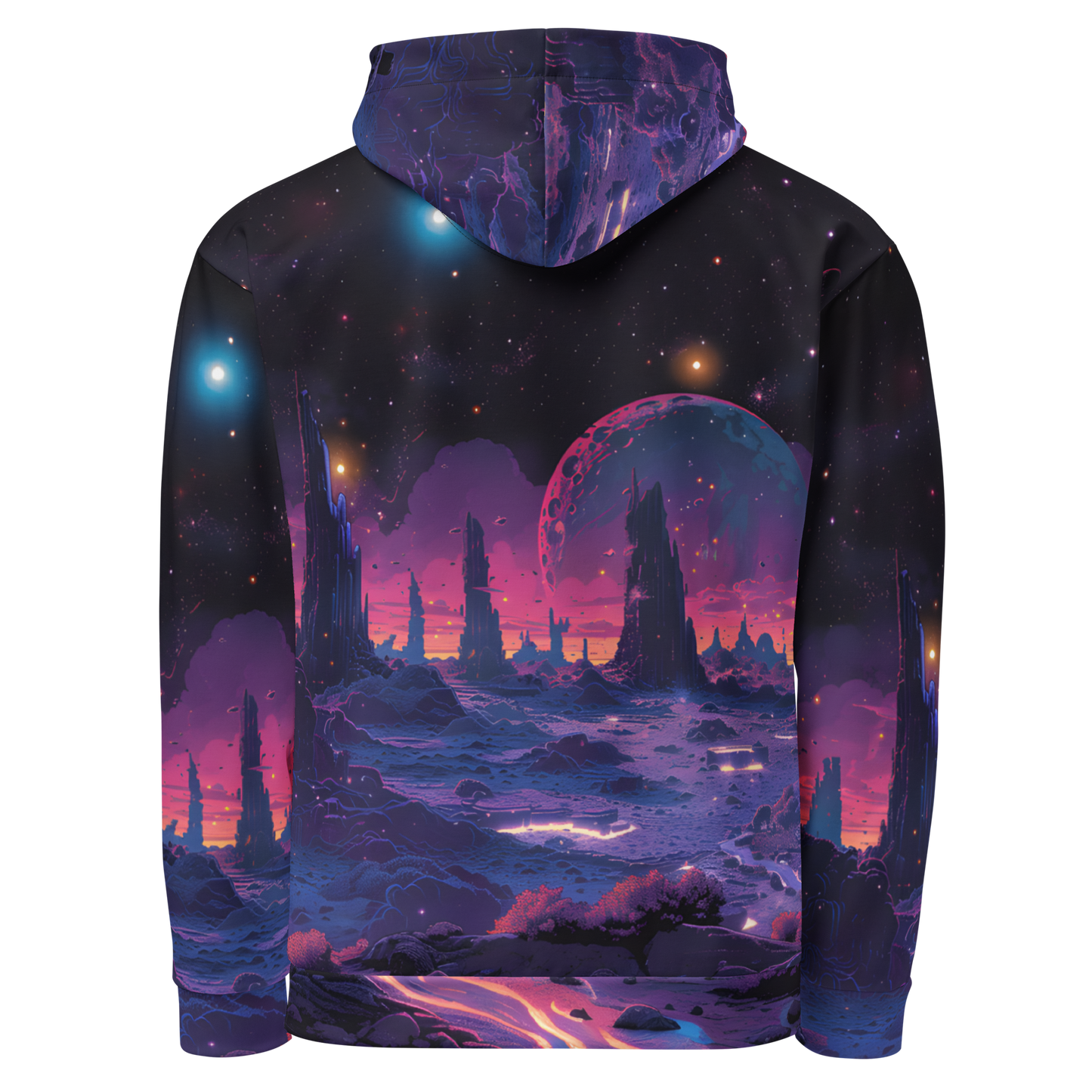 Other Moons Unisex Hoodie - Psychedelic All Over Print