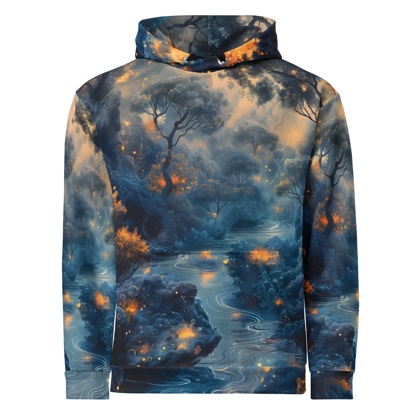 Dark River Unisex Hoodie - Psychedelic All Over Print