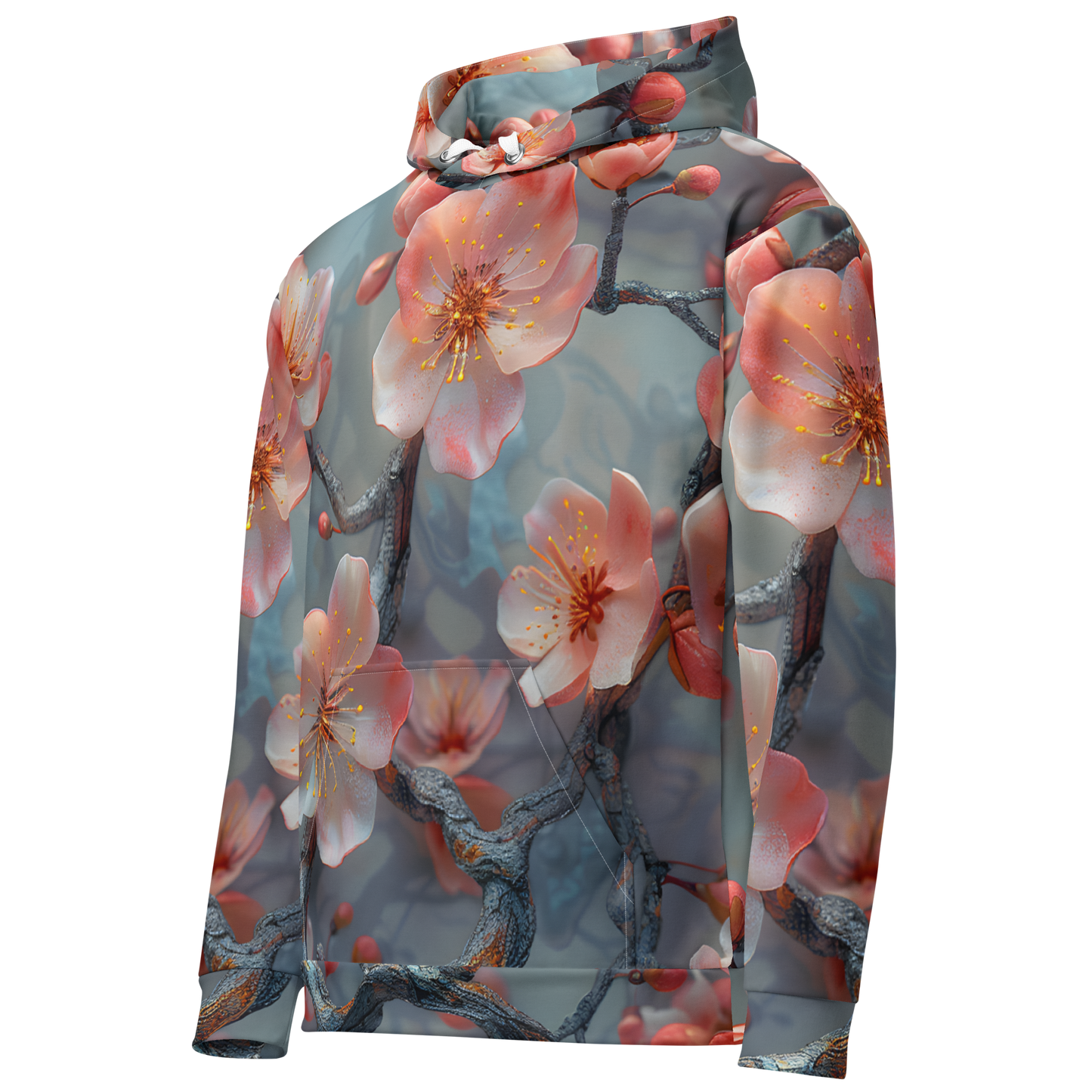 Cherry Blossom Unisex Hoodie - Psychedelic All Over Print