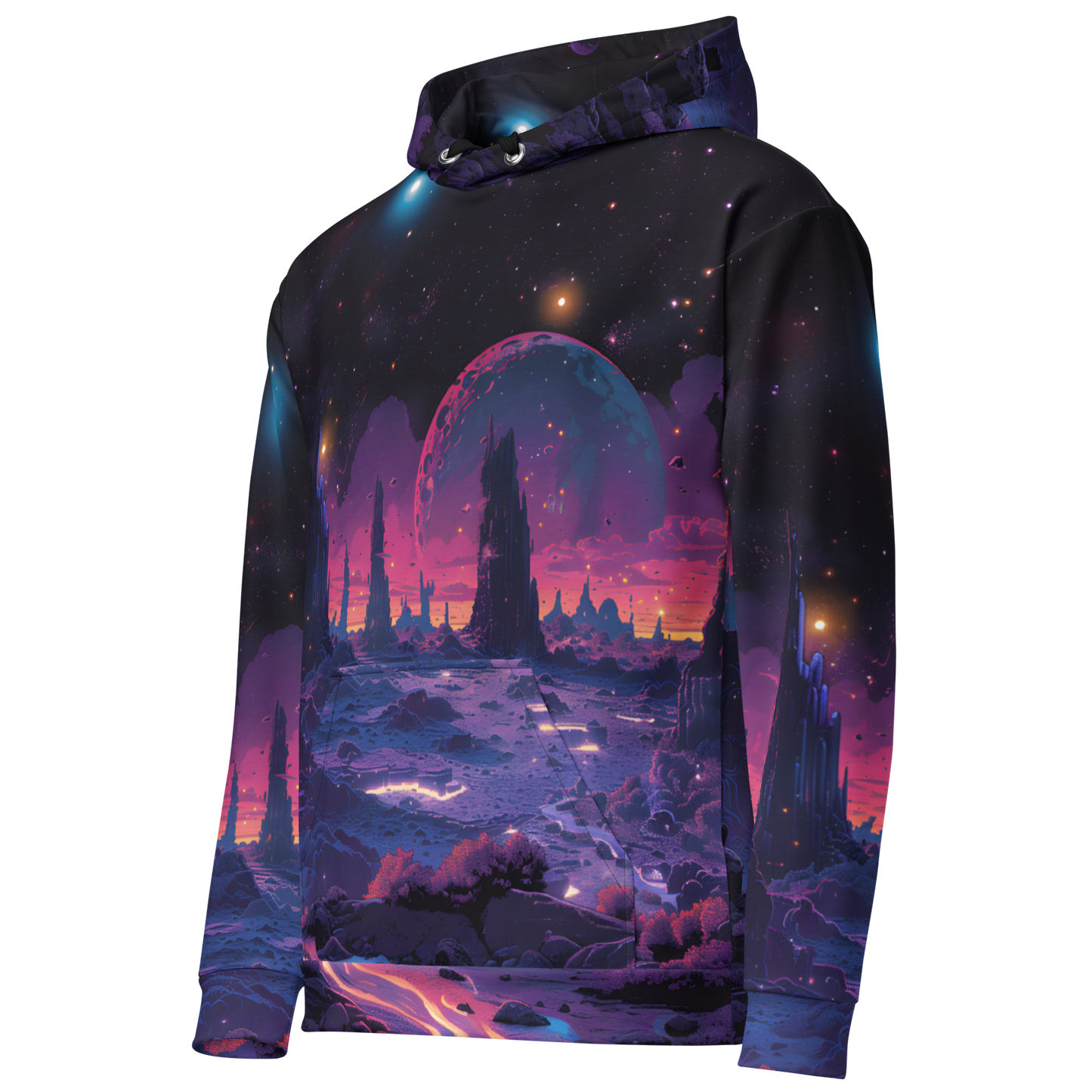 Other Moons Unisex Hoodie - Psychedelic All Over Print