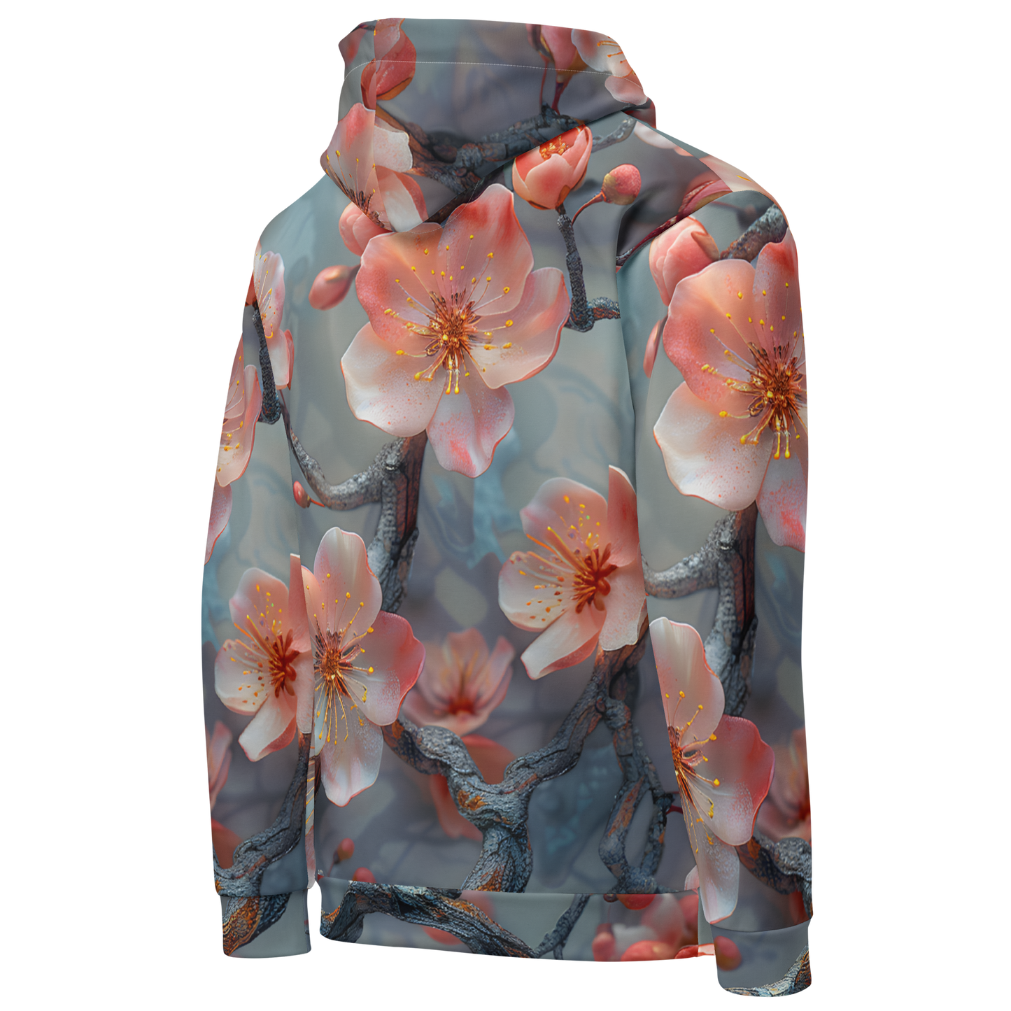 Cherry Blossom Unisex Hoodie - Psychedelic All Over Print