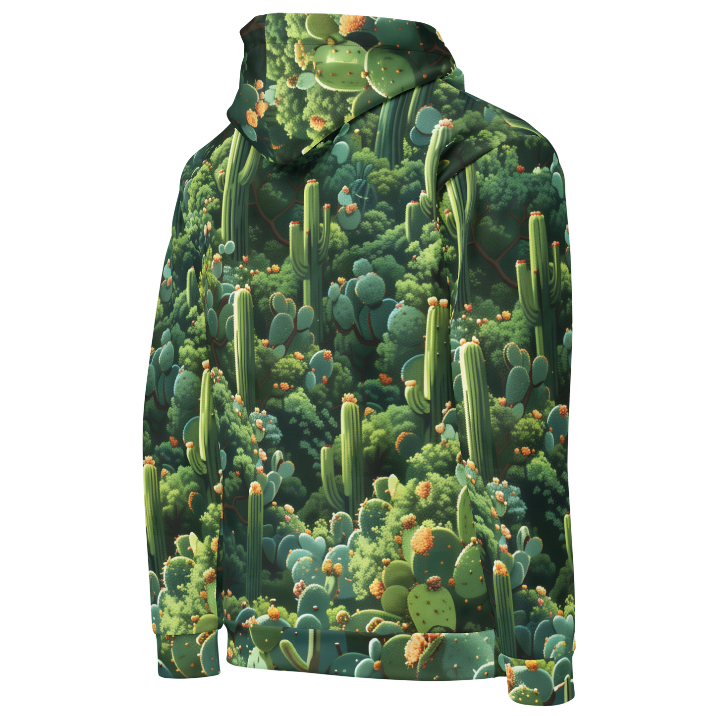 Cactus World Unisex Hoodie - Psychedelic All Over Print