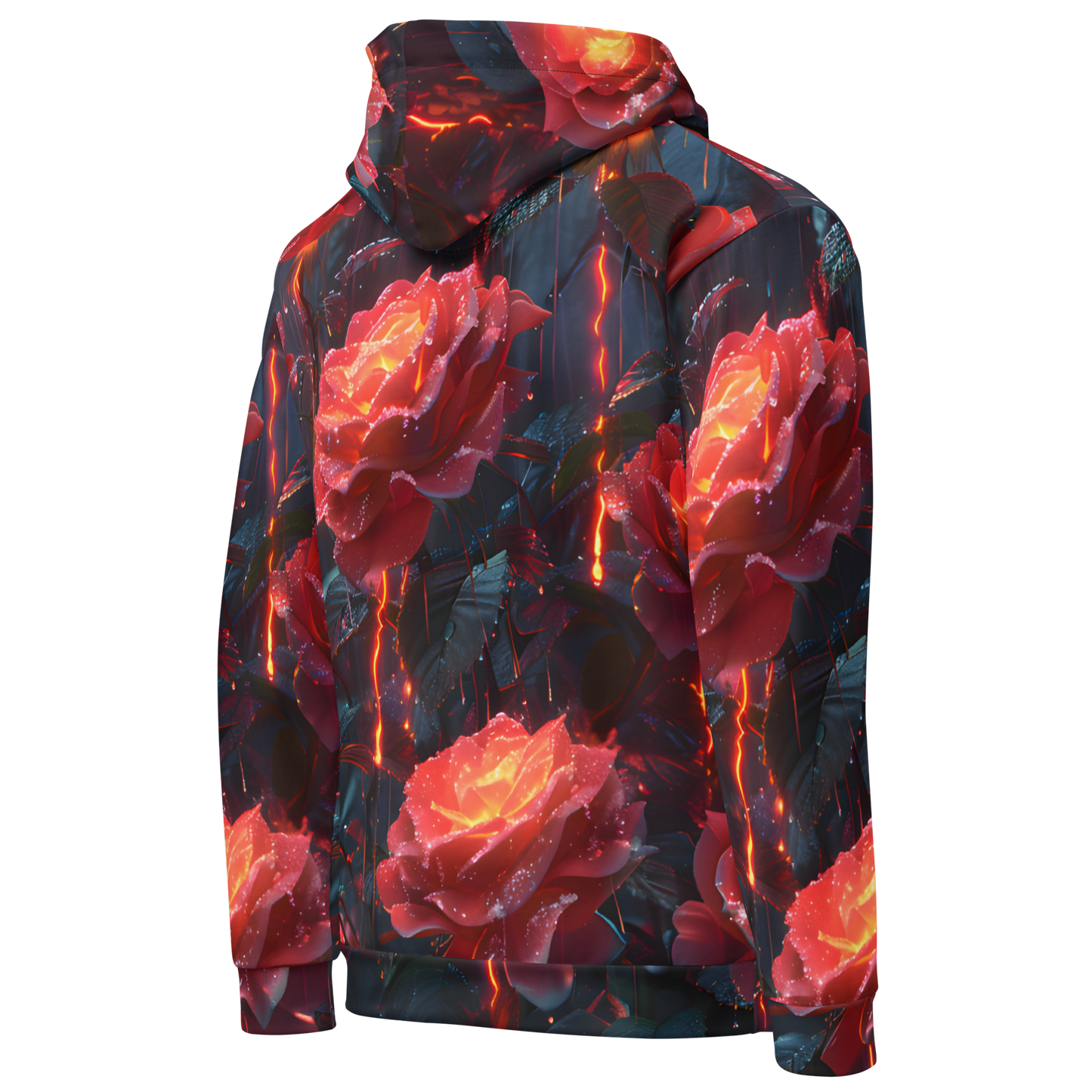 Rose Rain Unisex Hoodie - Psychedelic All Over Print