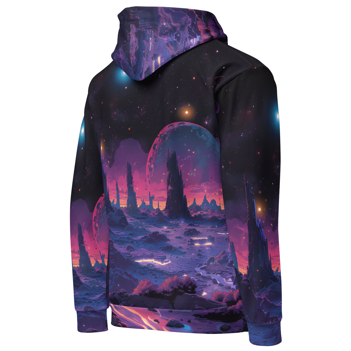 Other Moons Unisex Hoodie - Psychedelic All Over Print