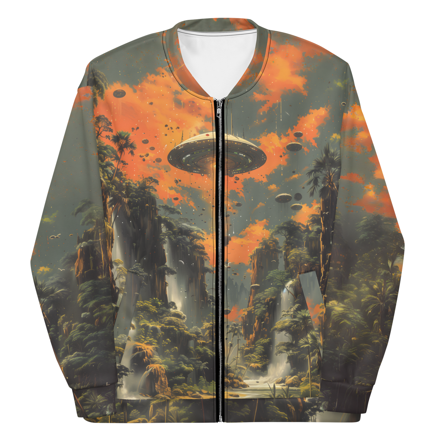 Found World Unisex Bomber Jacket - Psychedelic All Over Print