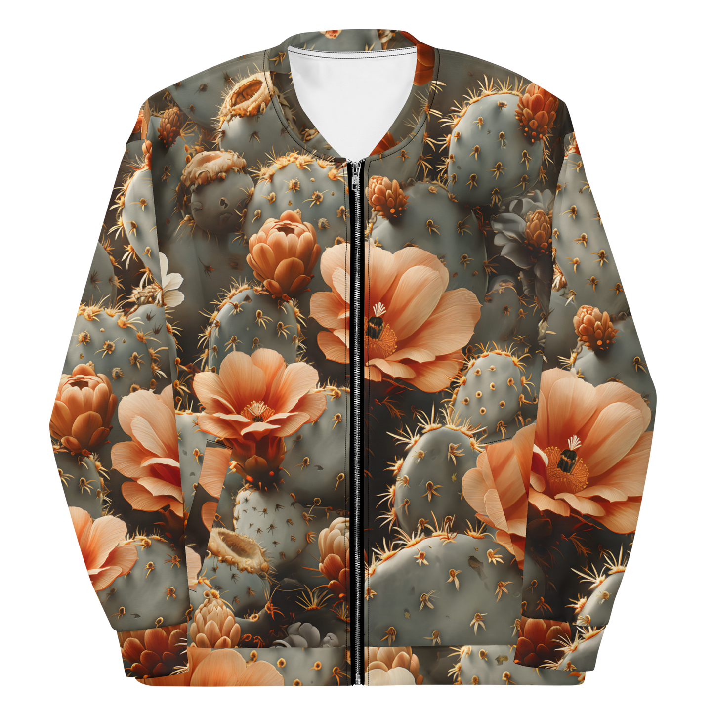 Desert Flowers Unisex Bomber Jacket - Psychedelic All Over Print