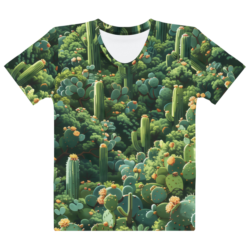 Cactus World Women's T-shirt - Psychedelic All Over Print