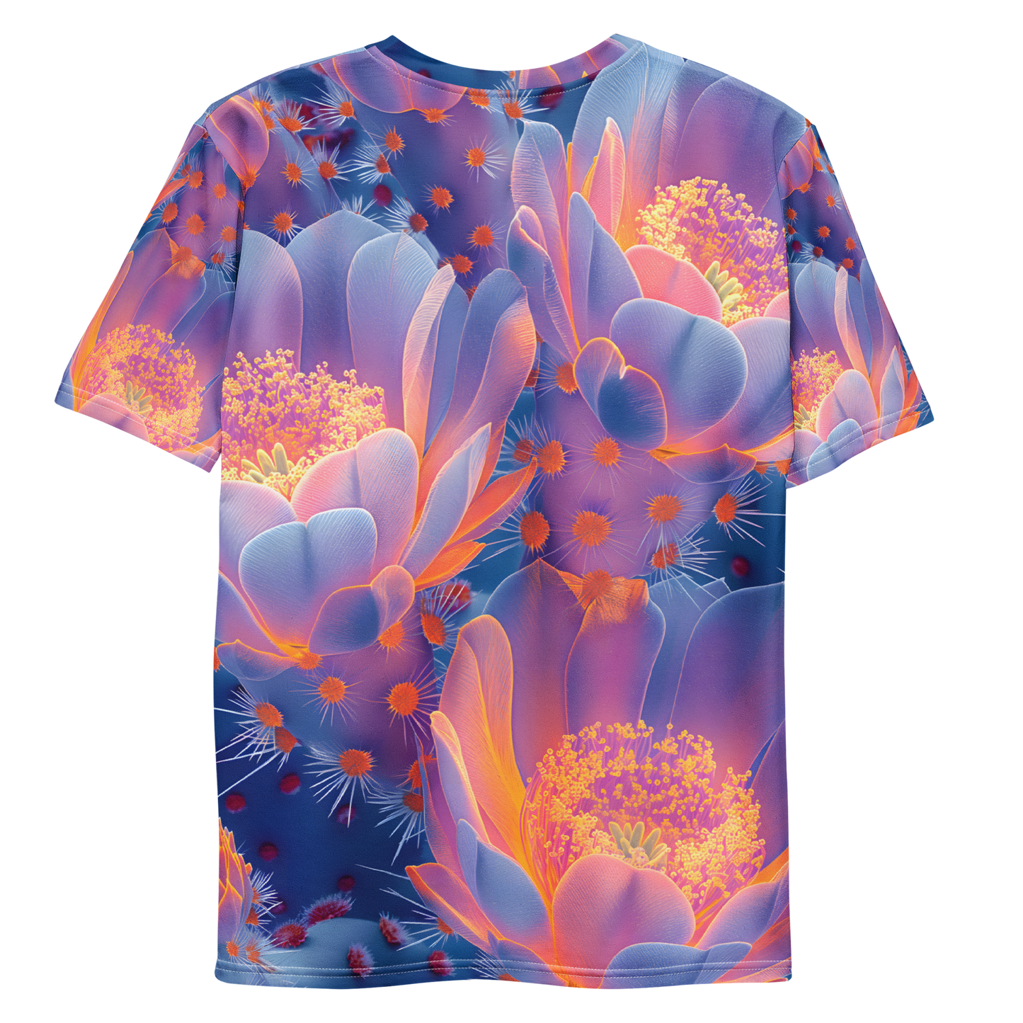 Cactus Glow Men's T-shirt - Psychedelic All Over Print