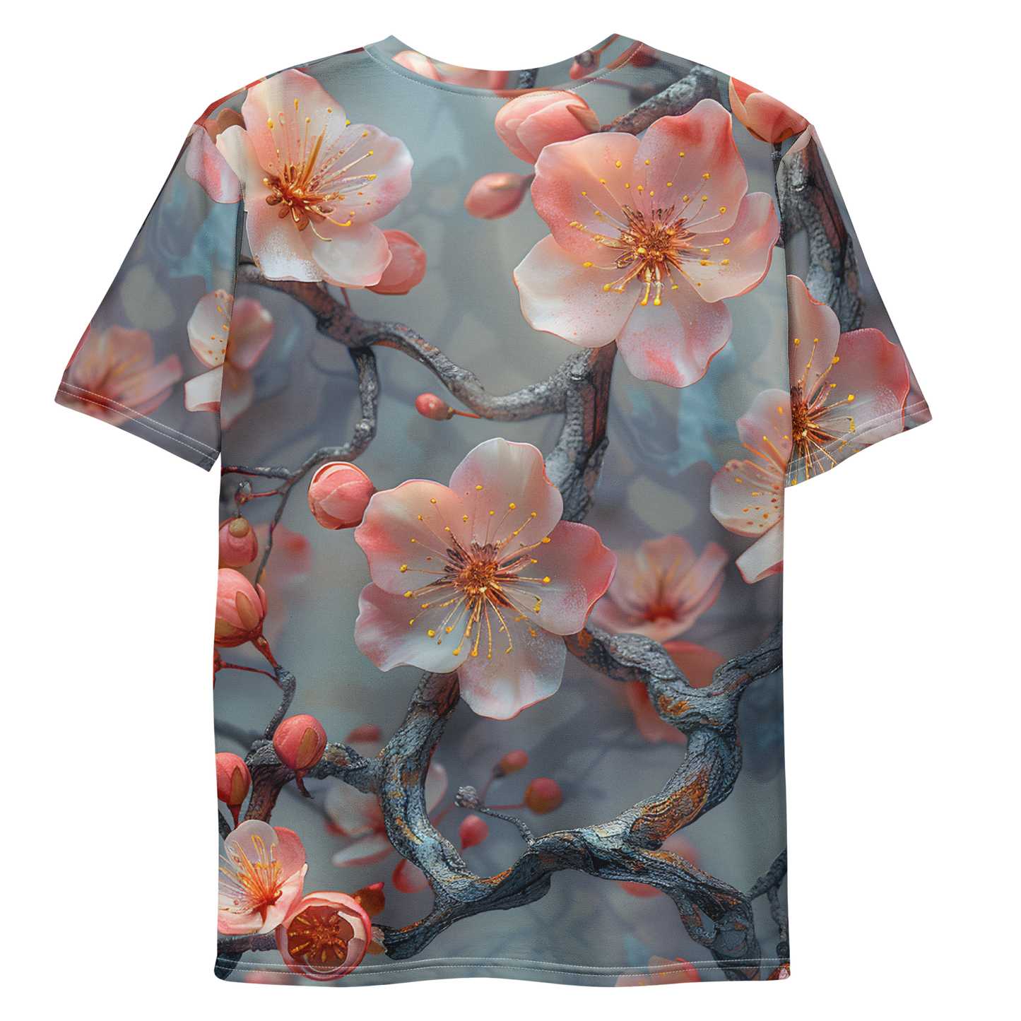 Cherry Blossom Men's T-shirt - Psychedelic All Over Print