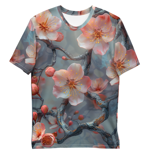 Cherry Blossom Men's T-shirt - Psychedelic All Over Print
