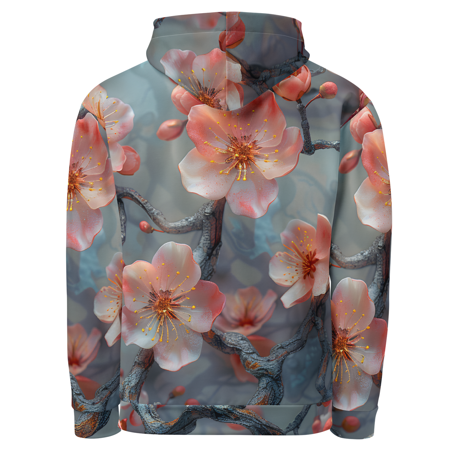 Cherry Blossom Unisex Hoodie - Psychedelic All Over Print