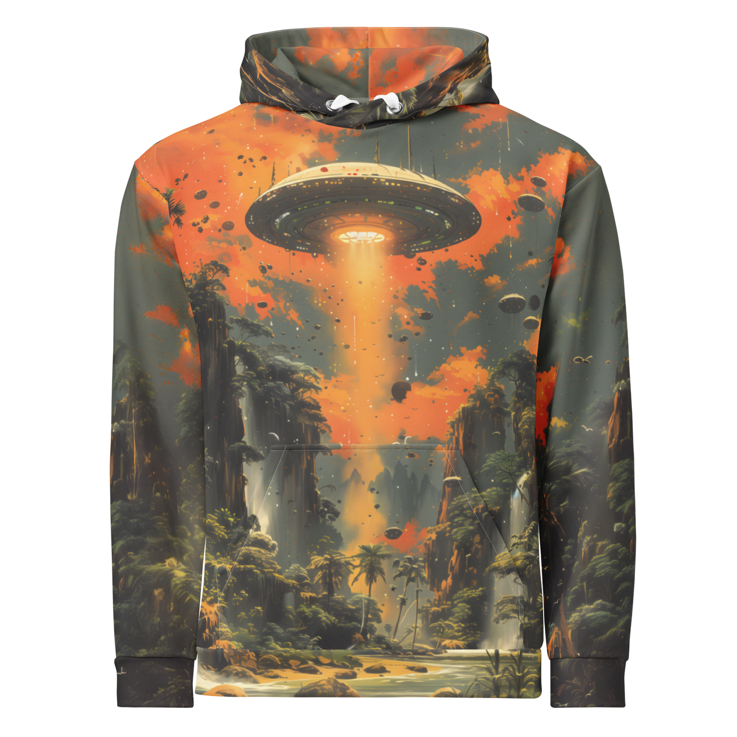 Found World Unisex Hoodie - Psychedelic All Over Print