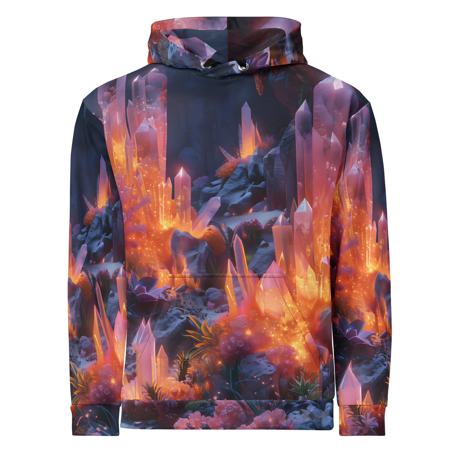 Crystal Cave Unisex Hoodie - Psychedelic All Over Print