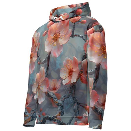Cherry Blossom Unisex Hoodie - Psychedelic All Over Print