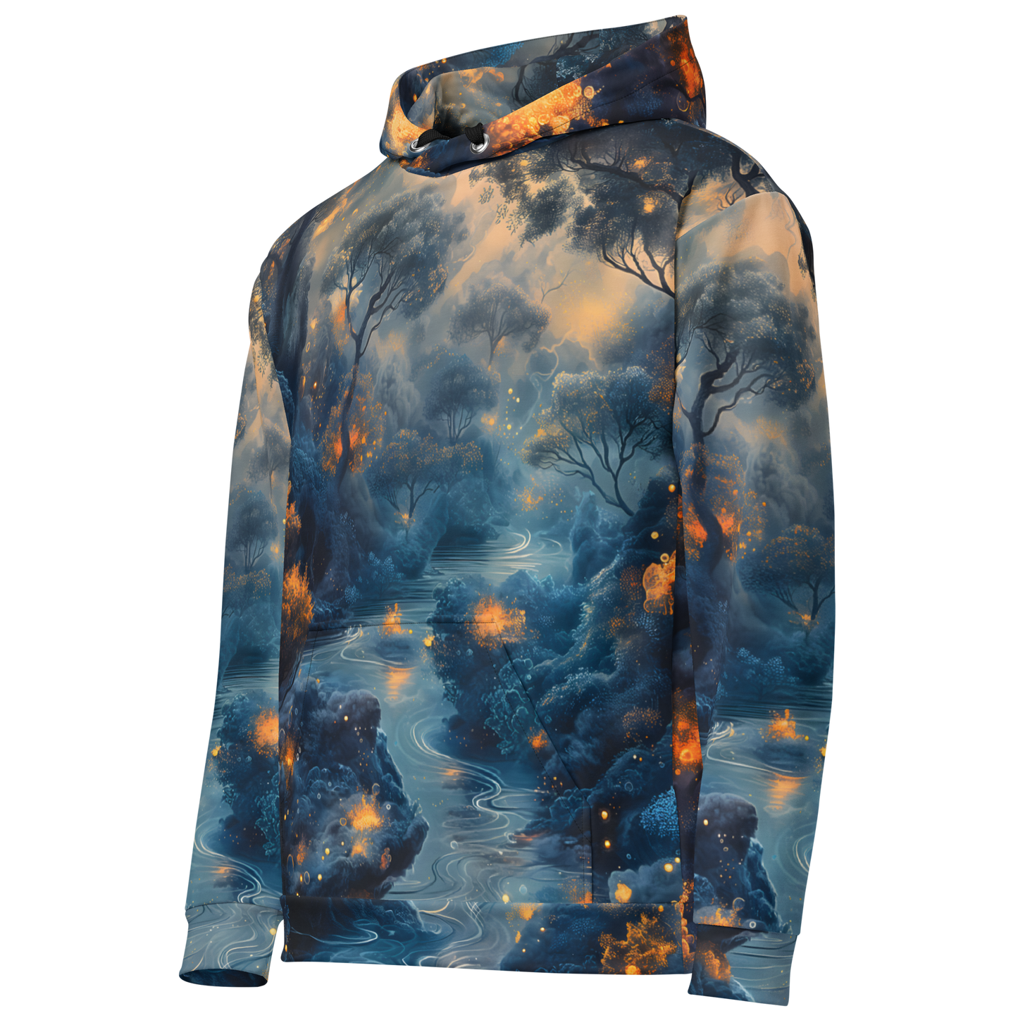 Dark River Unisex Hoodie - Psychedelic All Over Print
