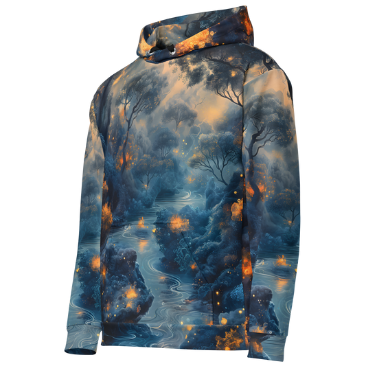 Dark River Unisex Hoodie - Psychedelic All Over Print