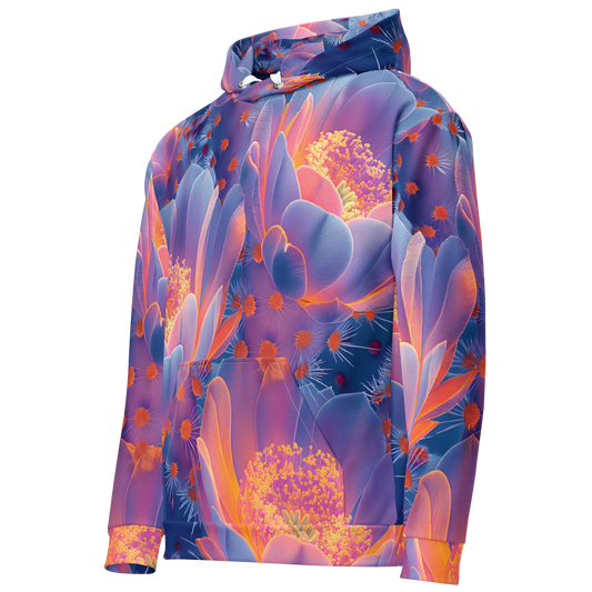 Cactus Glow Unisex Hoodie - Psychedelic All Over Print