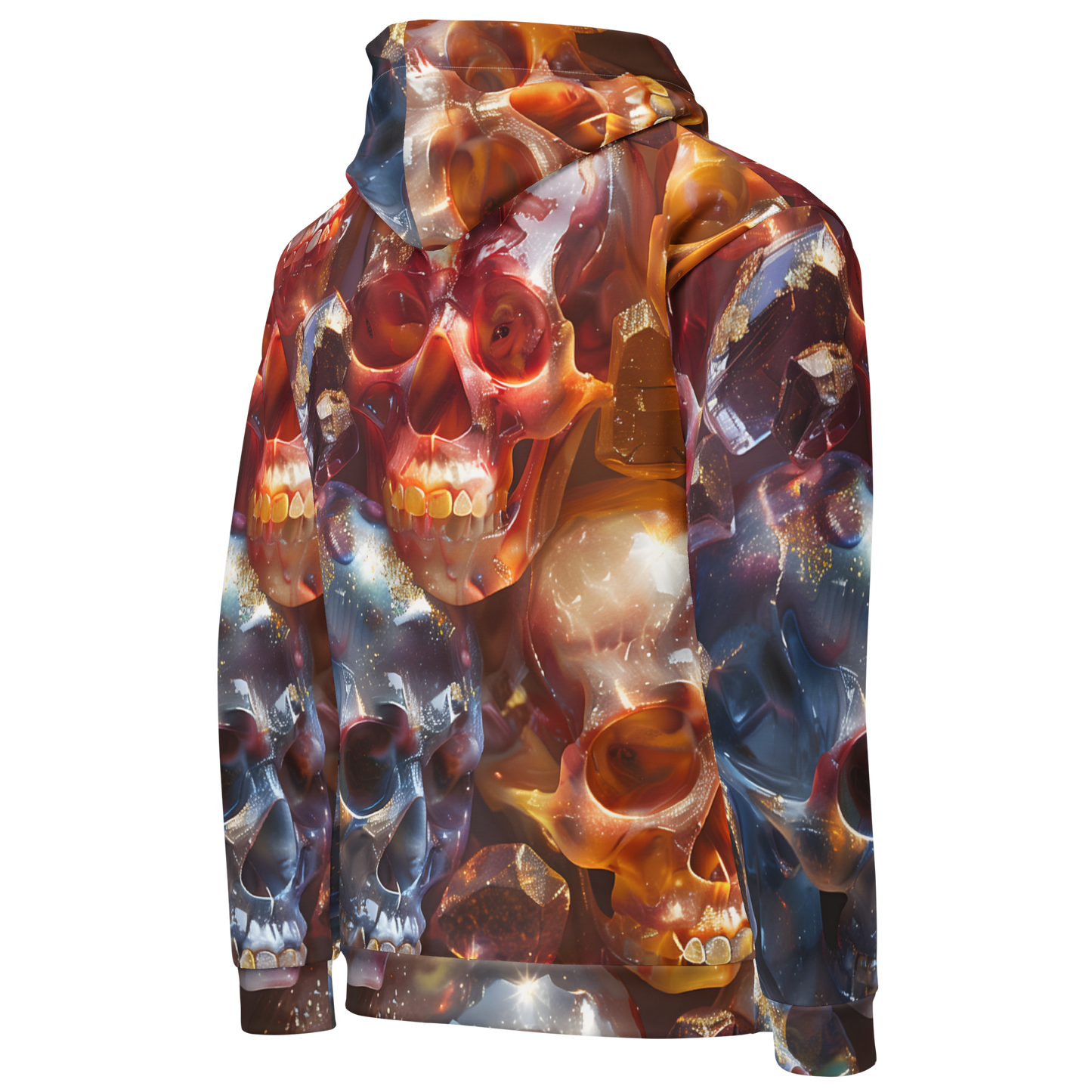 Crystal Skulls Unisex Hoodie - Psychedelic All Over Print