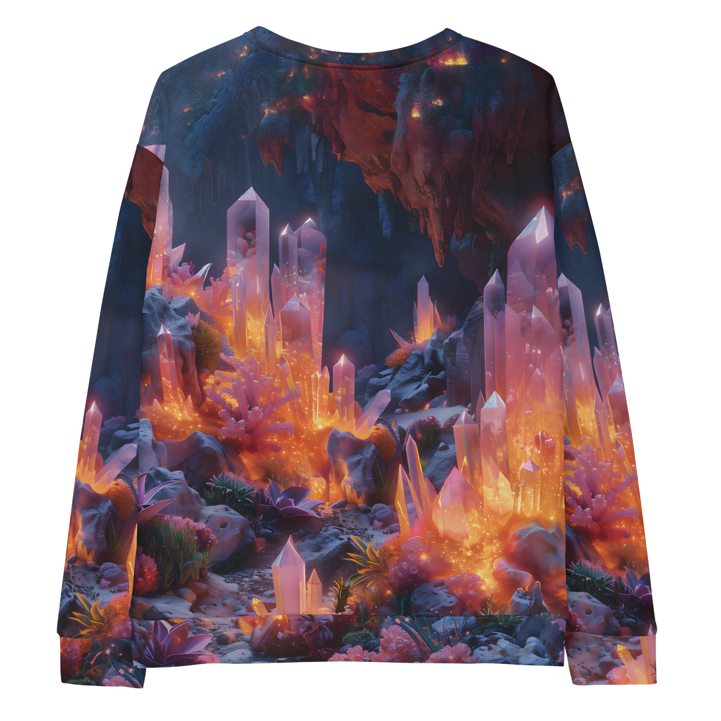 Crystal Cave Unisex Sweatshirt - Psychedelic All Over Print
