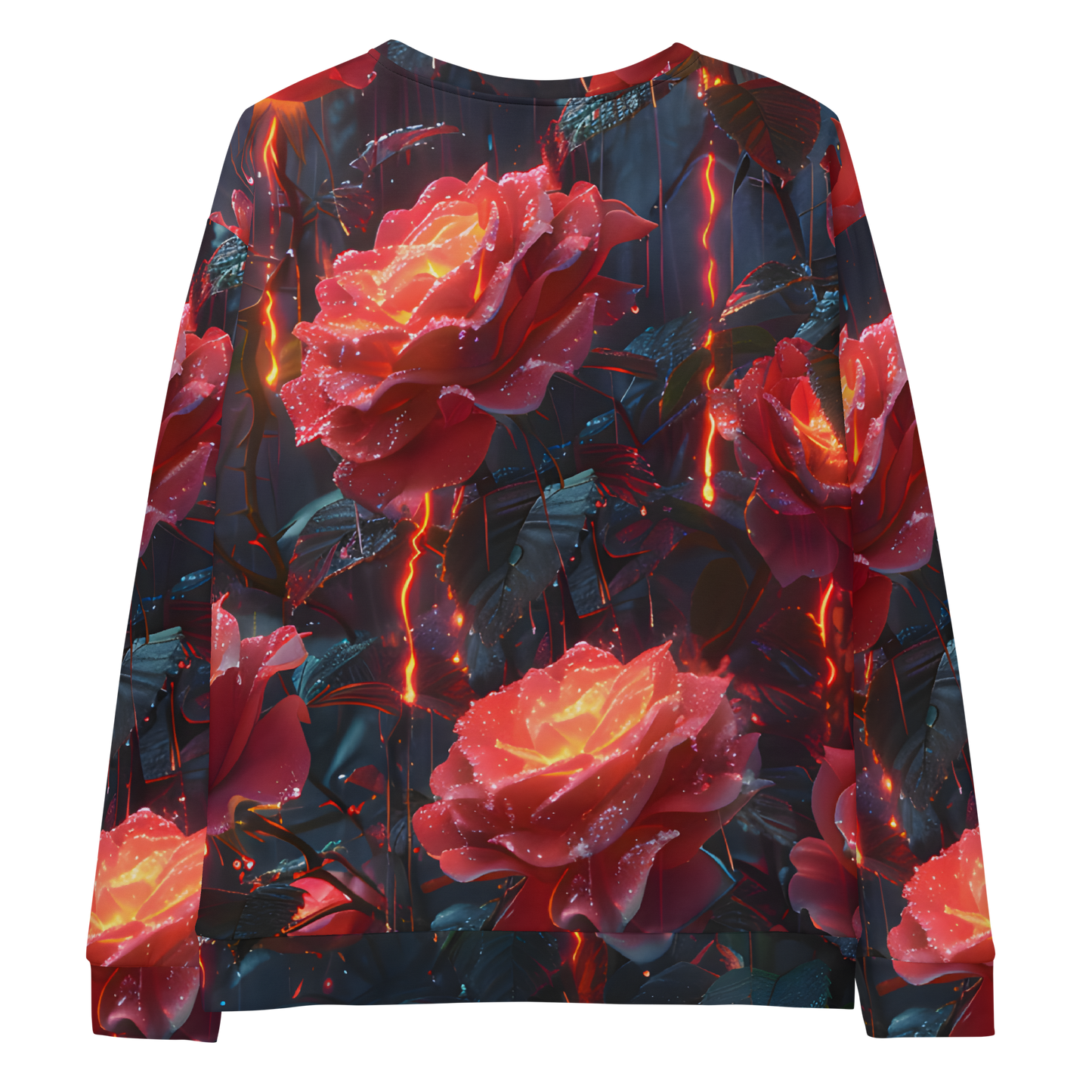 Rose Rain Unisex Sweatshirt - Psychedelic All Over Print