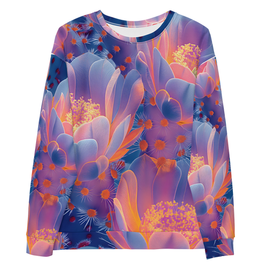 Cactus Glow Unisex Sweatshirt - Psychedelic All Over Print