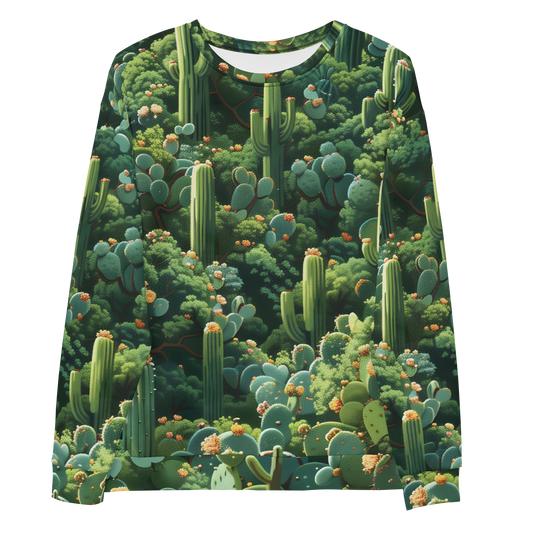Cactus World Unisex Sweatshirt - Psychedelic All Over Print