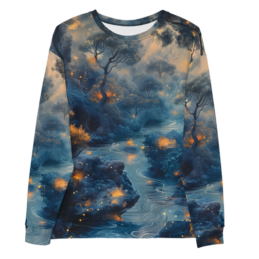 Dark River Unisex Sweatshirt - Psychedelic All Over Print