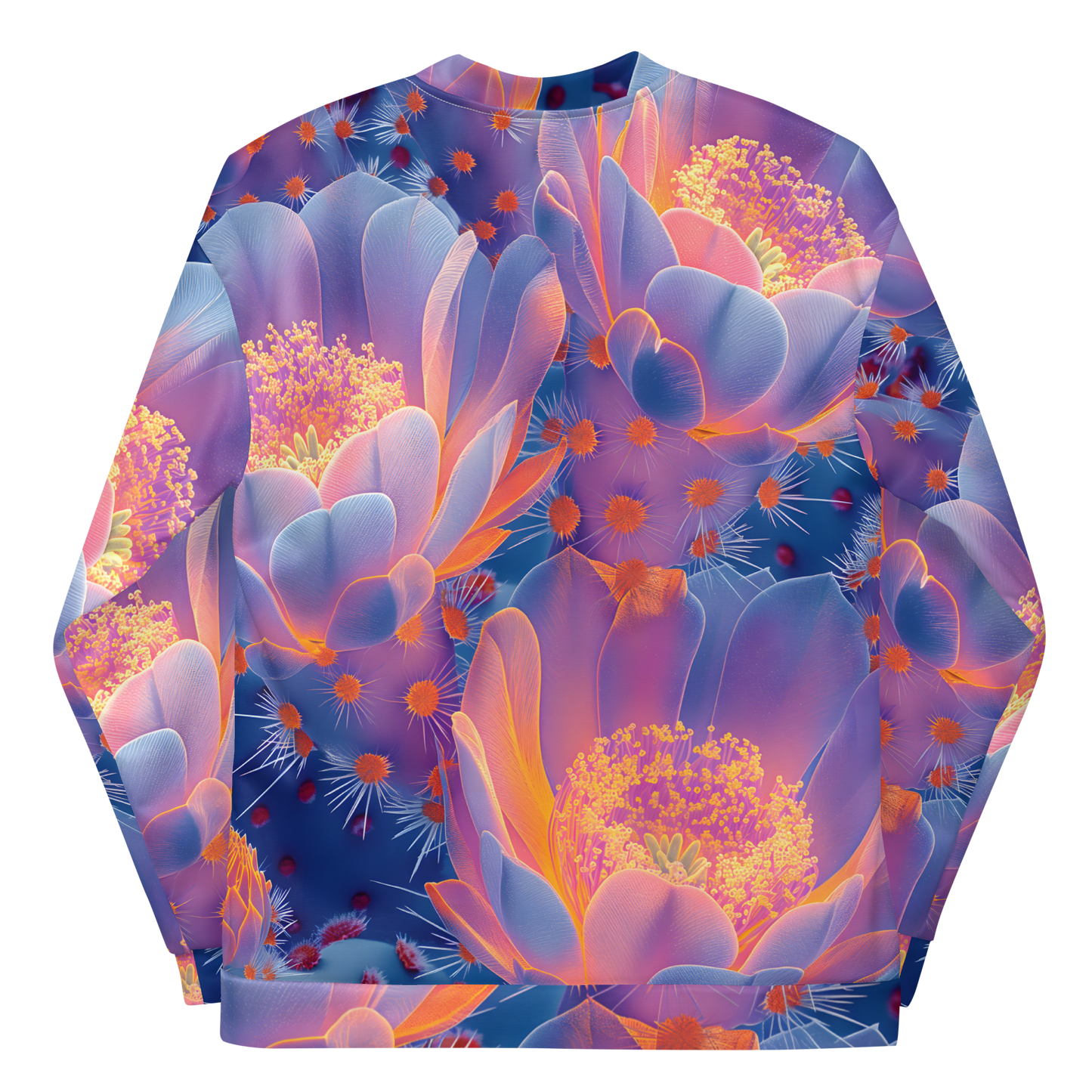 Cactus Glow Unisex Bomber Jacket - Psychedelic All Over Print