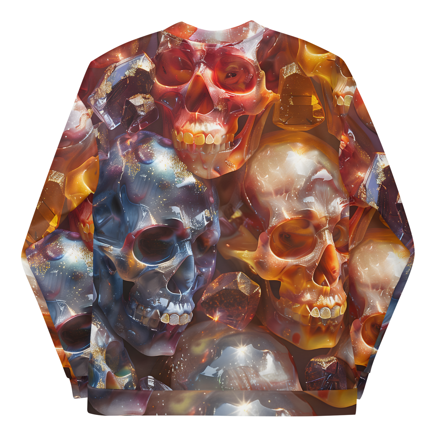 Crystal Skulls Unisex Bomber Jacket - Psychedelic All Over Print