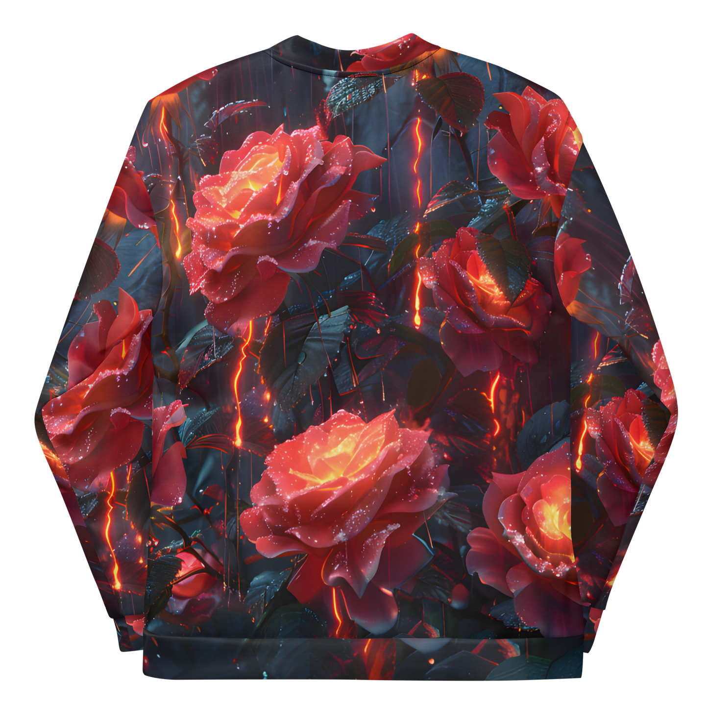 Rose Rain Unisex Bomber Jacket - Psychedelic All Over Print