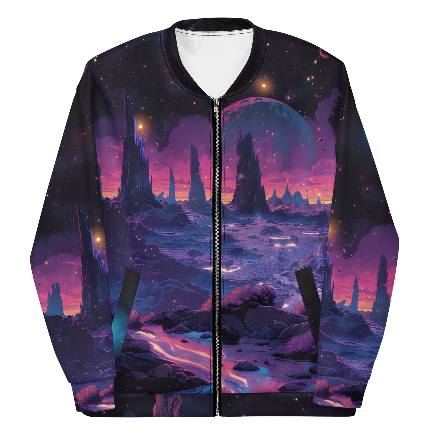 Other Moons Unisex Bomber Jacket - Psychedelic All Over Print