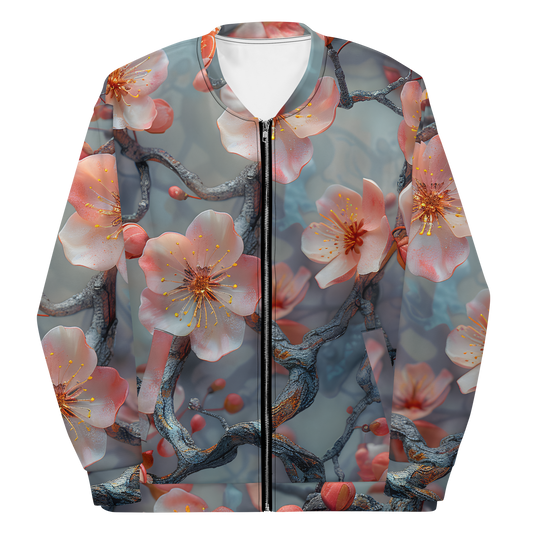 Cherry Blossom Unisex Bomber Jacket - Psychedelic All Over Print