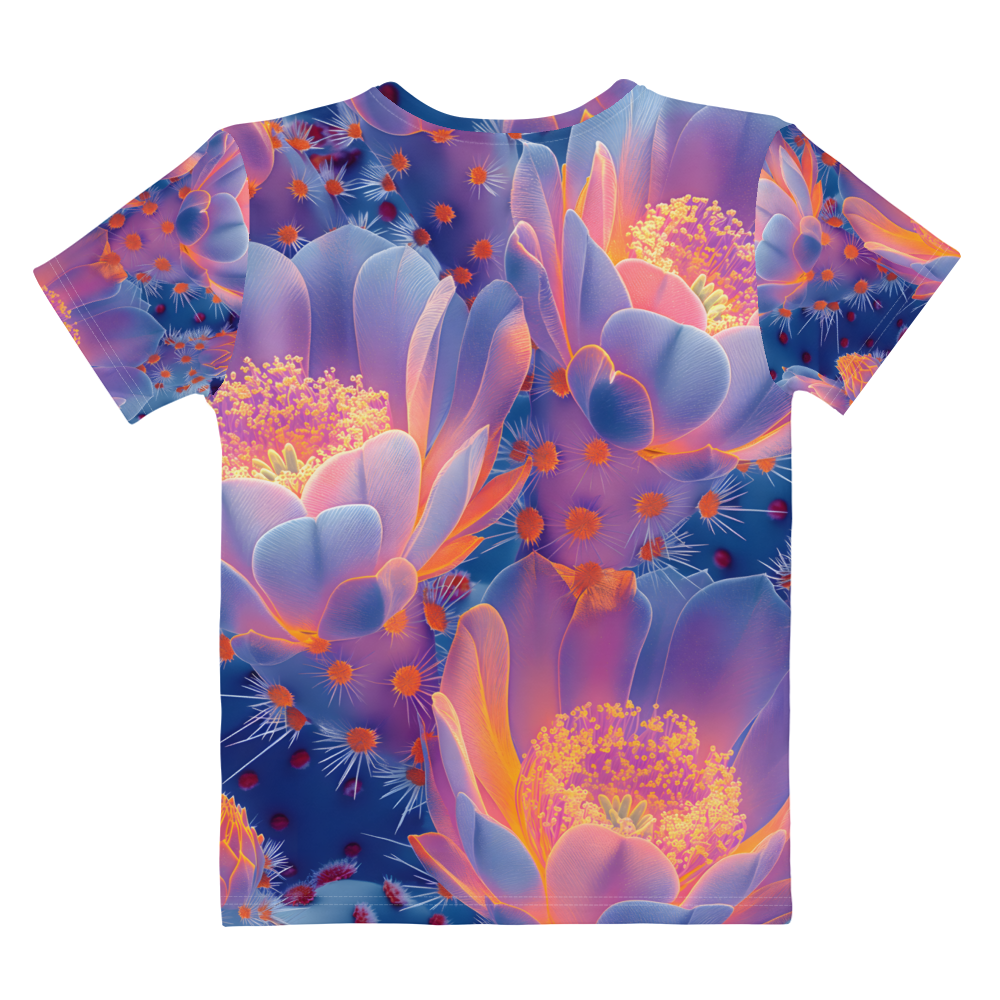 Cactus Glow Women's T-shirt - Psychedelic All Over Print