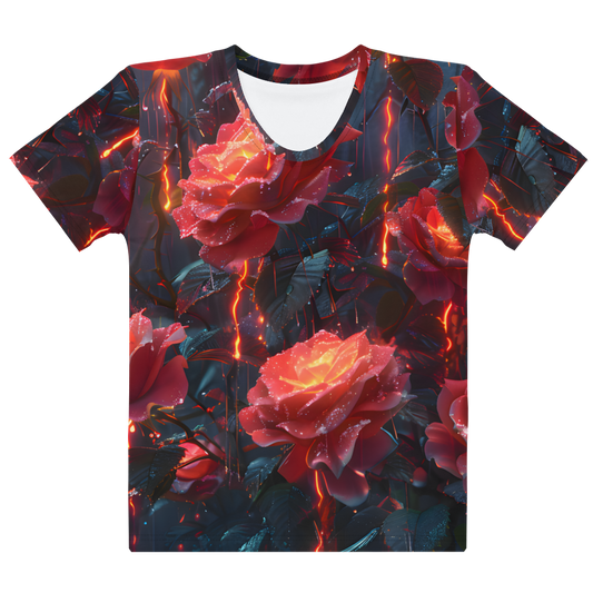 Rose Rain Women's T-shirt - Psychedelic All Over Print